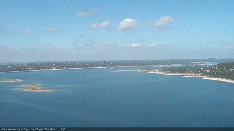 Lake Travis webcam, September 19, 2018 10:15 AM CT