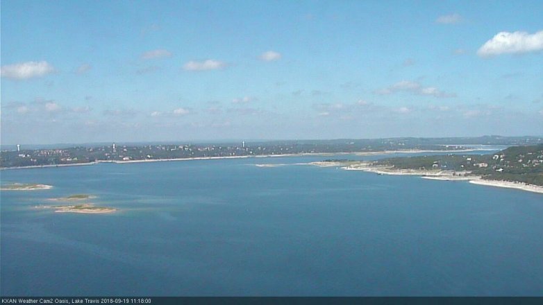Lake Travis webcam, September 19, 2018 10:20 AM CT