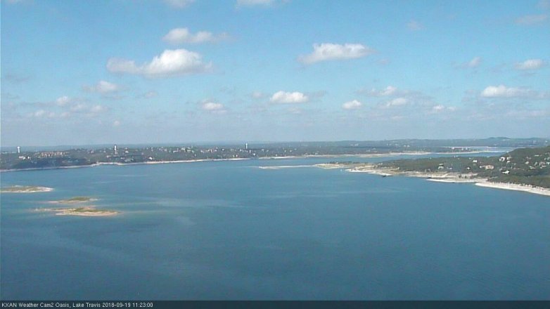 Lake Travis webcam, September 19, 2018 10:25 AM CT