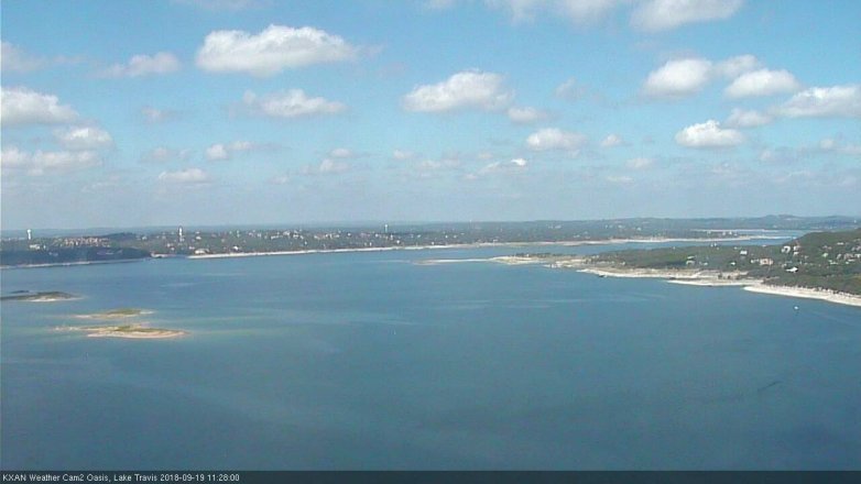Lake Travis webcam, September 19, 2018 10:30 AM CT