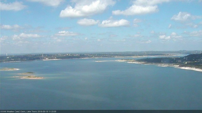 Lake Travis webcam, September 19, 2018 10:35 AM CT