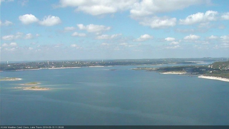 Lake Travis webcam, September 19, 2018 10:40 AM CT
