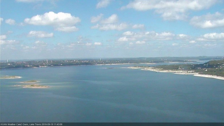 Lake Travis webcam, September 19, 2018 10:45 AM CT