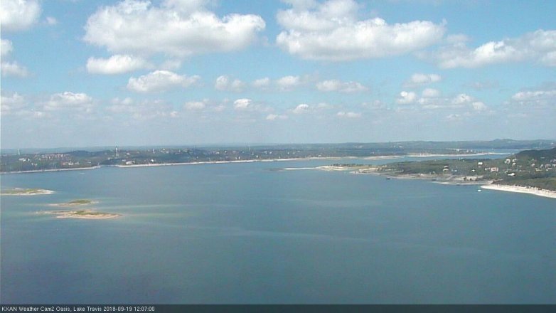 Lake Travis webcam, September 19, 2018 11:10 AM CT