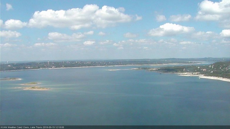 Lake Travis webcam, September 19, 2018 11:20 AM CT