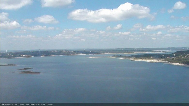 Lake Travis webcam, September 19, 2018 11:25 AM CT