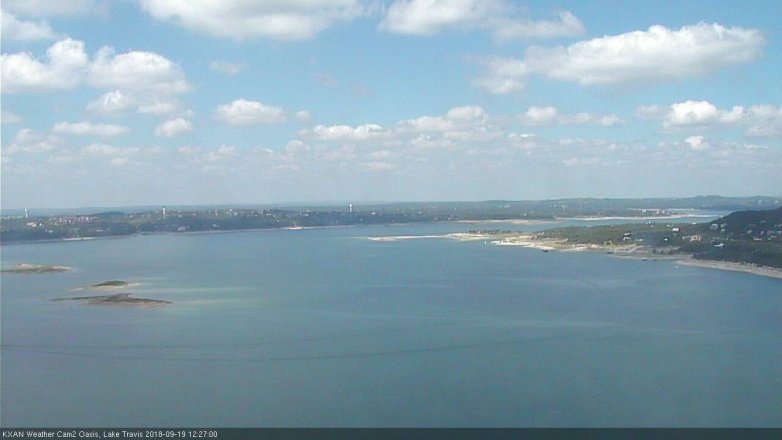 Lake Travis webcam, September 19, 2018 11:30 AM CT
