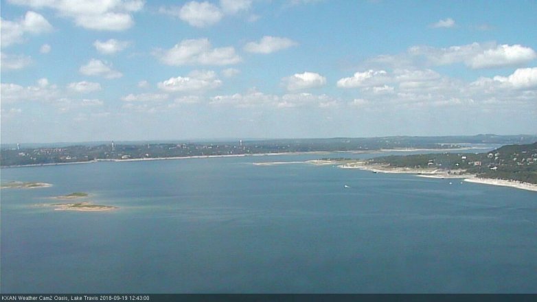 Lake Travis webcam, September 19, 2018 11:45 AM CT
