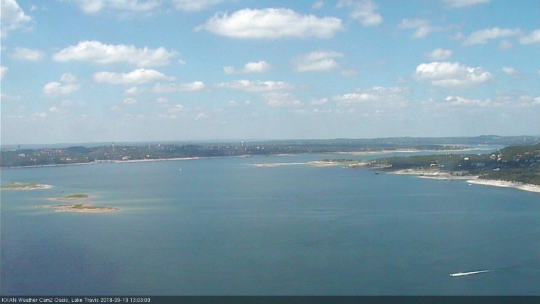 Lake Travis webcam, September 19, 2018 12:05 PM CT