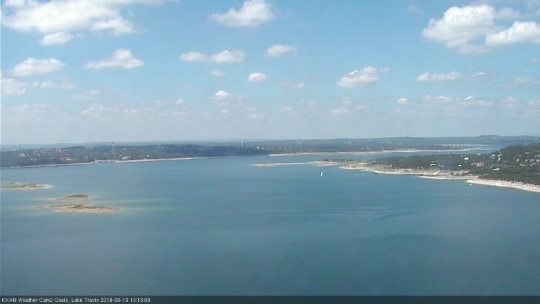 Lake Travis webcam, September 19, 2018 12:15 PM CT