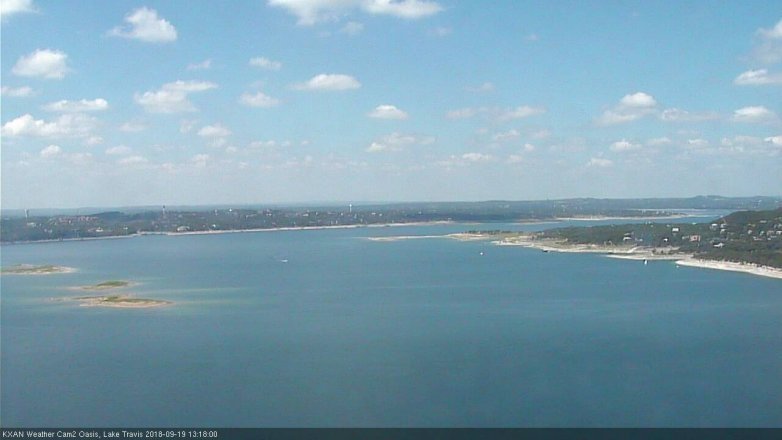 Lake Travis webcam, September 19, 2018 12:20 PM CT