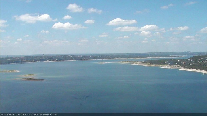 Lake Travis webcam, September 19, 2018 12:25 PM CT