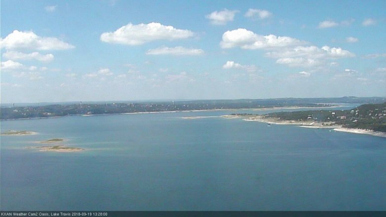Lake Travis webcam, September 19, 2018 12:30 PM CT