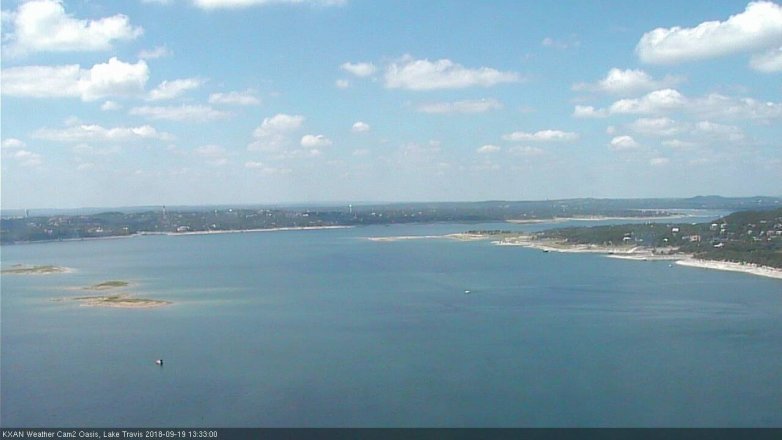 Lake Travis webcam, September 19, 2018 12:35 PM CT