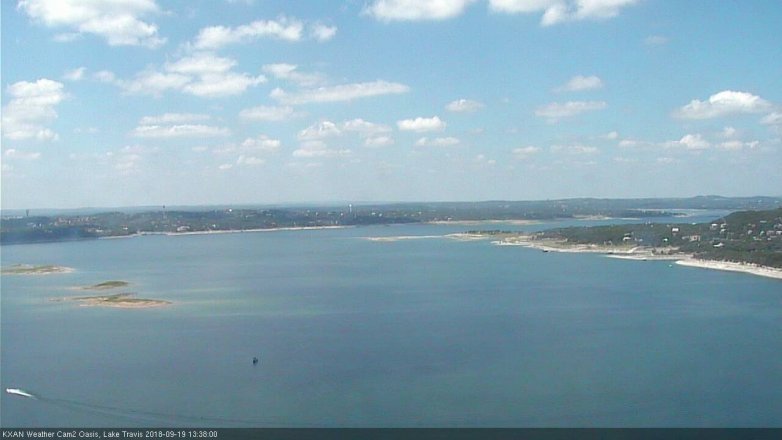 Lake Travis webcam, September 19, 2018 12:40 PM CT