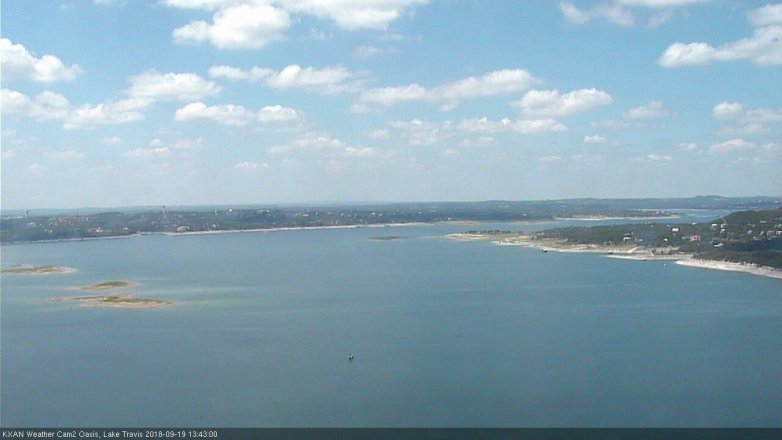 Lake Travis webcam, September 19, 2018 12:45 PM CT