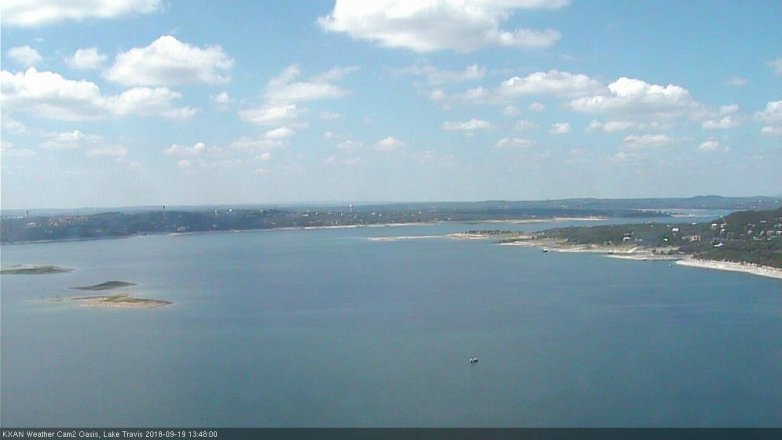 Lake Travis webcam, September 19, 2018 12:50 PM CT
