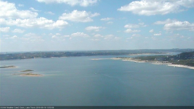 Lake Travis webcam, September 19, 2018 12:55 PM CT