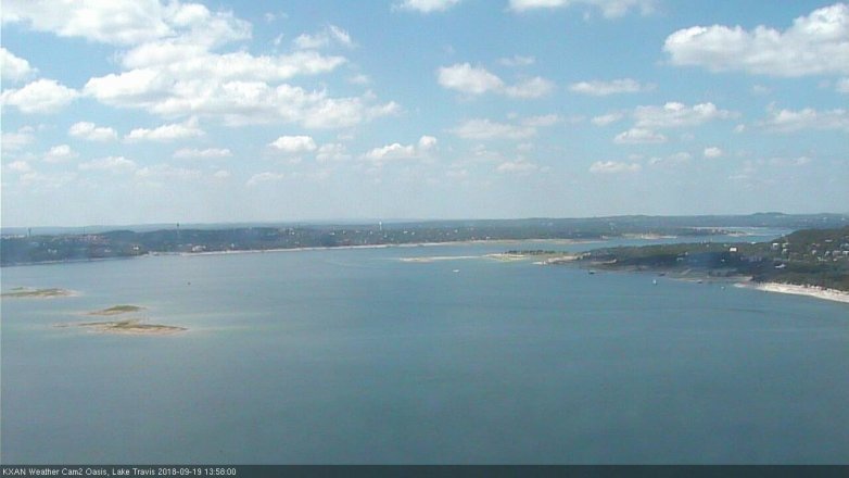 Lake Travis webcam, September 19, 2018 1:00 PM CT