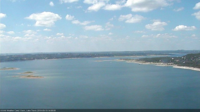 Lake Travis webcam, September 19, 2018 1:10 PM CT