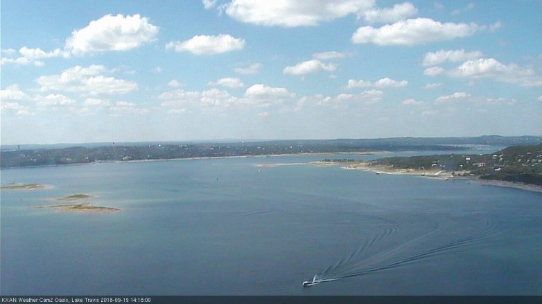 Lake Travis webcam, September 19, 2018 1:20 PM CT