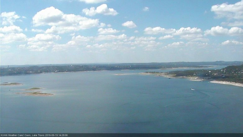 Lake Travis webcam, September 19, 2018 1:30 PM CT