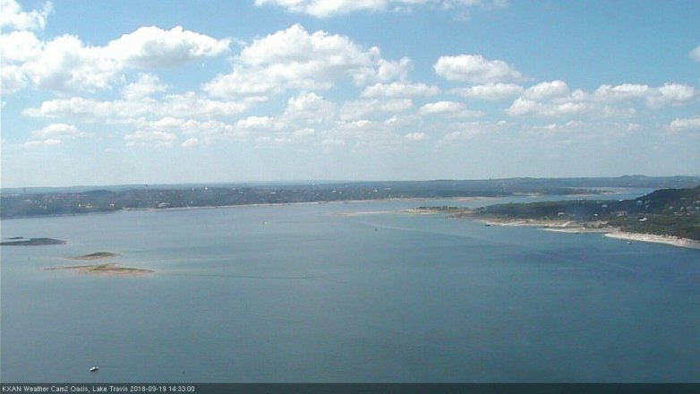 Lake Travis webcam, September 19, 2018 1:35 PM CT