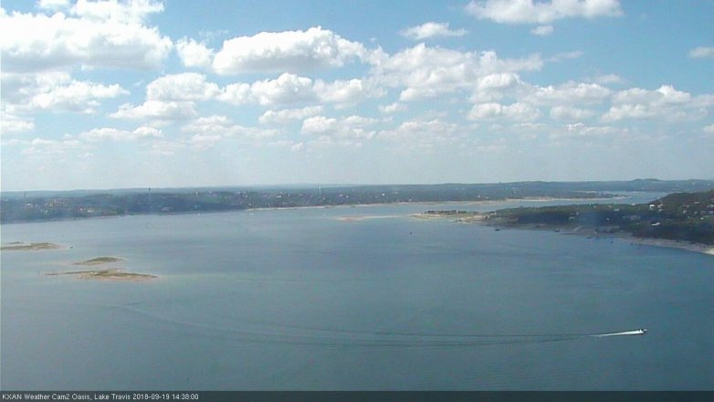 Lake Travis webcam, September 19, 2018 1:40 PM CT