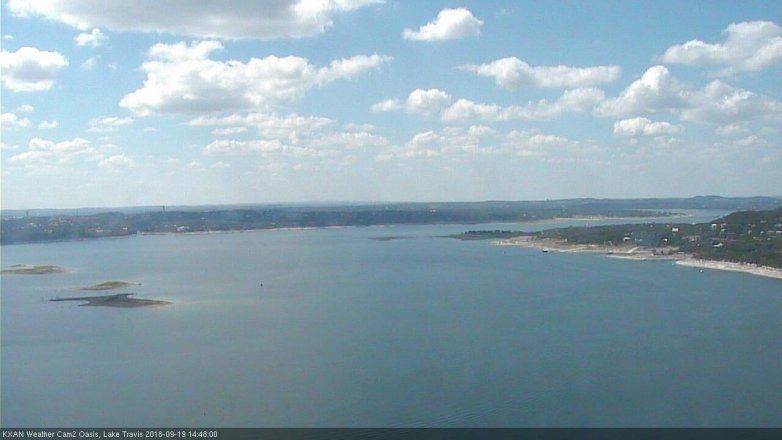 Lake Travis webcam, September 19, 2018 1:50 PM CT