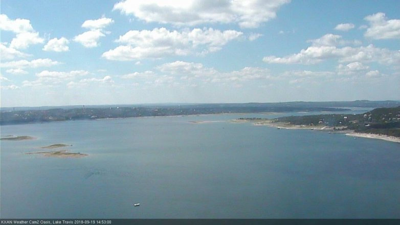 Lake Travis webcam, September 19, 2018 1:55 PM CT