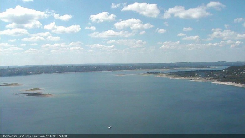 Lake Travis webcam, September 19, 2018 2:00 PM CT