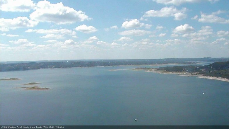 Lake Travis webcam, September 19, 2018 2:05 PM CT