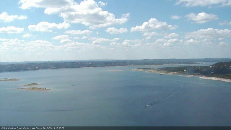 Lake Travis webcam, September 19, 2018 2:10 PM CT