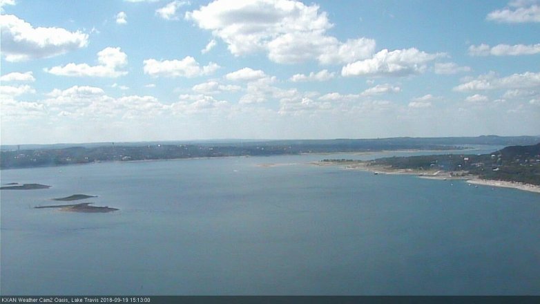 Lake Travis webcam, September 19, 2018 2:15 PM CT