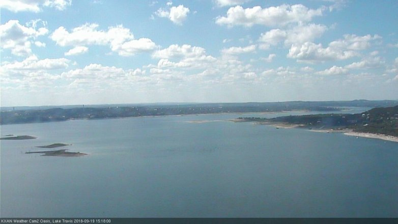 Lake Travis webcam, September 19, 2018 2:20 PM CT