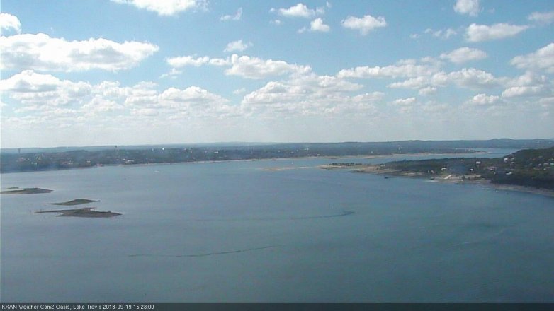 Lake Travis webcam, September 19, 2018 2:25 PM CT