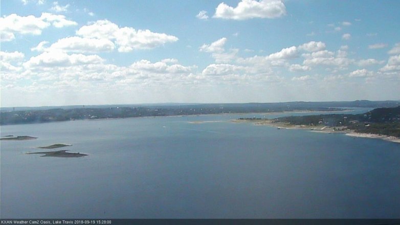 Lake Travis webcam, September 19, 2018 2:30 PM CT