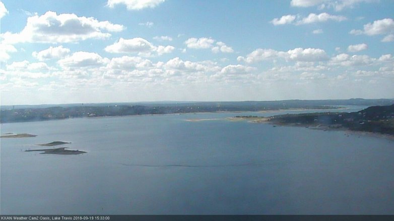 Lake Travis webcam, September 19, 2018 2:35 PM CT