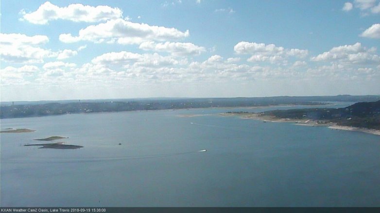 Lake Travis webcam, September 19, 2018 2:40 PM CT