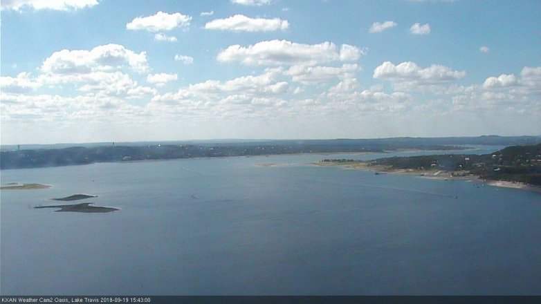 Lake Travis webcam, September 19, 2018 2:45 PM CT