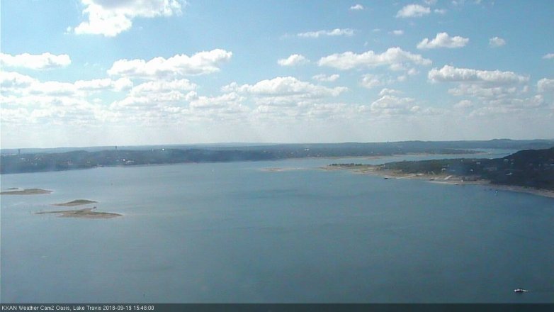 Lake Travis webcam, September 19, 2018 2:50 PM CT