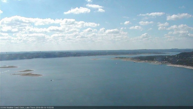 Lake Travis webcam, September 19, 2018 2:55 PM CT