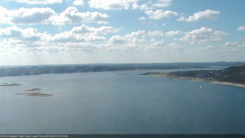Lake Travis webcam, September 19, 2018 3:05 PM CT