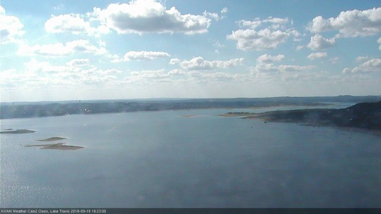 Lake Travis webcam, September 19, 2018 3:25 PM CT