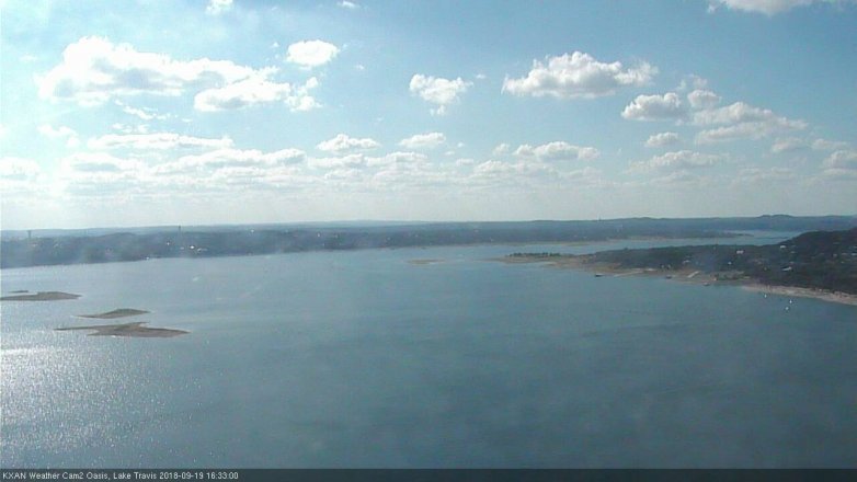 Lake Travis webcam, September 19, 2018 3:35 PM CT