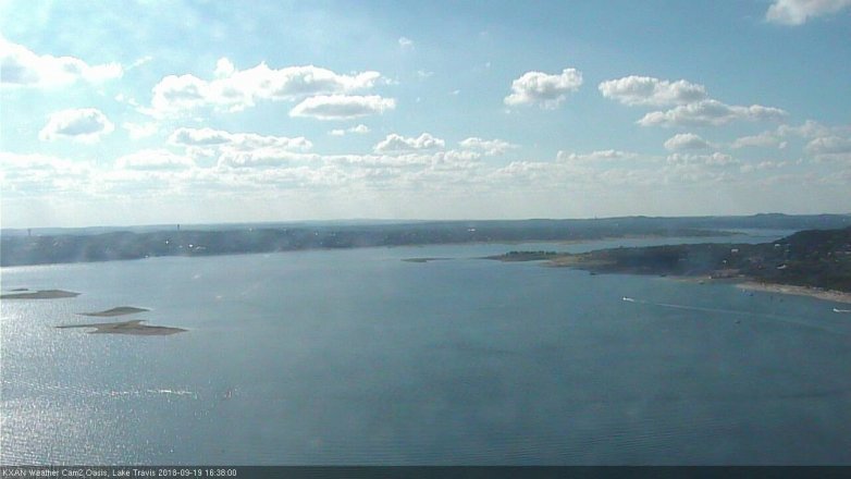 Lake Travis webcam, September 19, 2018 3:40 PM CT