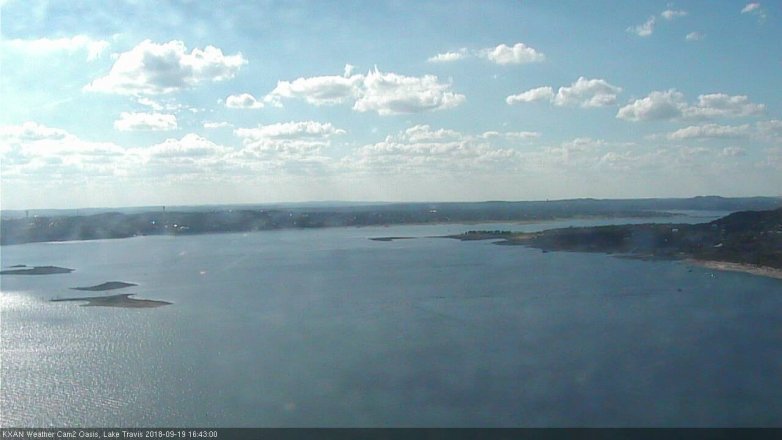 Lake Travis webcam, September 19, 2018 3:45 PM CT