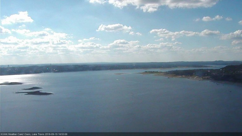 Lake Travis webcam, September 19, 2018 3:55 PM CT