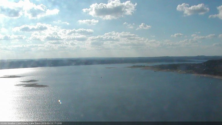 Lake Travis webcam, September 19, 2018 4:15 PM CT