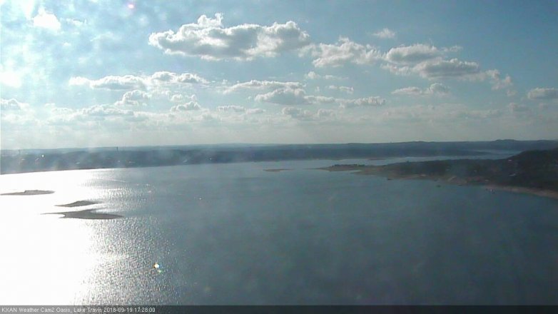 Lake Travis webcam, September 19, 2018 4:30 PM CT
